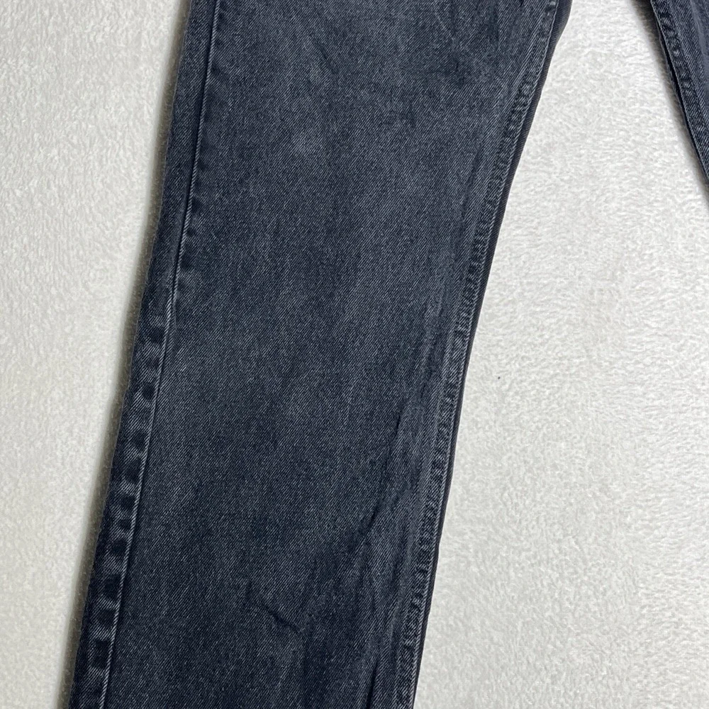 Levi's 505 Jeans Mens 33x32 Black Regular Fit Straight Leg Faded Denim Casual